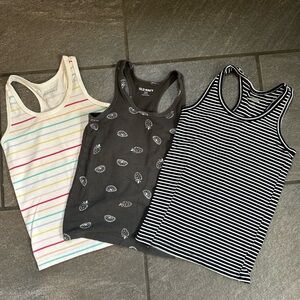Old Navy Girls Fitted Tanks - Set of 3